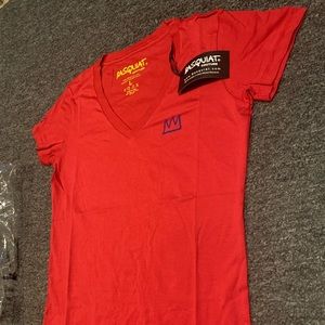 BASQUIAT COUTURE Women’s V Neck size L ❤️✅